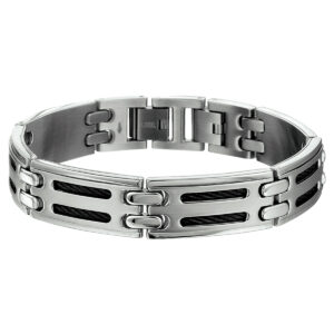 armband poli/mat 21 cm edelstaal