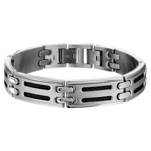 armband poli/mat 21 cm edelstaal