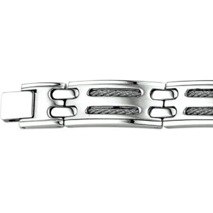 armband poli/mat 21 cm edelstaal