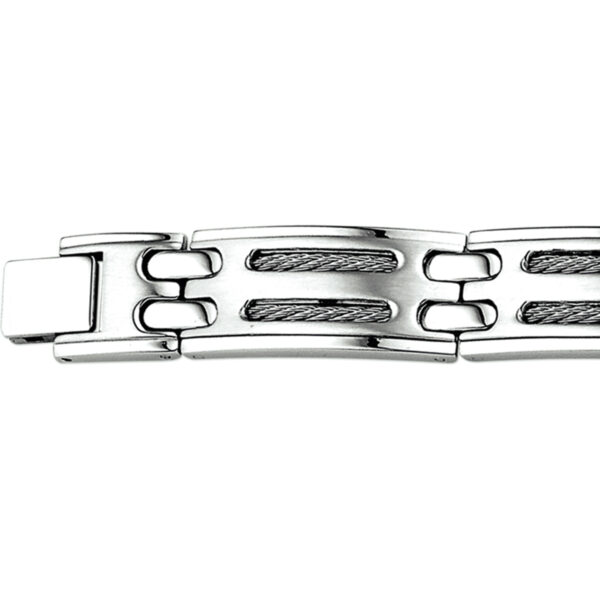 armband poli/mat 21 cm edelstaal