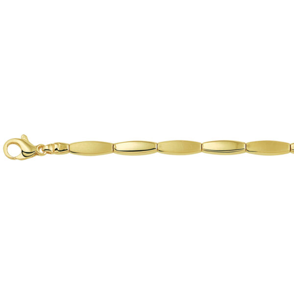 armband poli/mat 4,0 mm 19 cm 14K geelgoud - Afbeelding 2