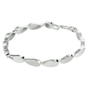 armband poli/mat 5,6 mm 19 cm zilver gerhodineerd