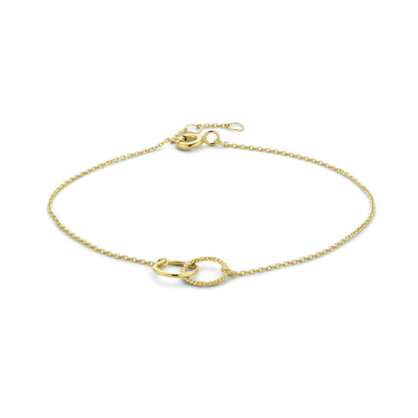 armband rond 16,5 - 17,5 - 18,5 cm 14K geelgoud