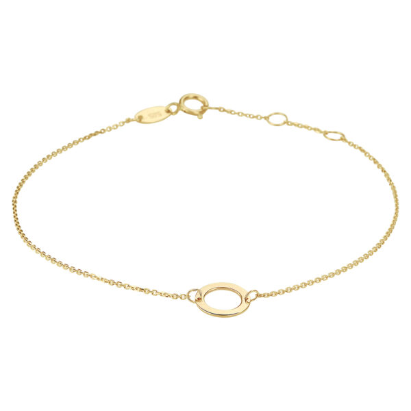 armband rond 16,5 - 17,5 - 18,5 cm 14K geelgoud