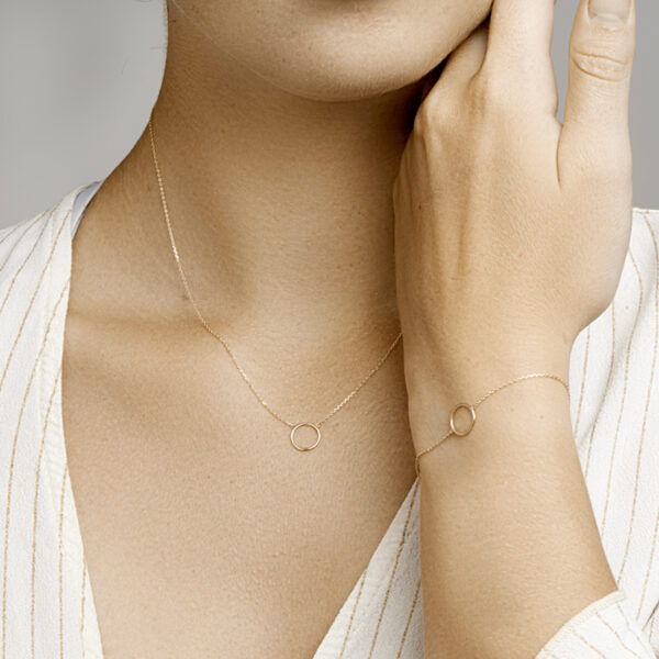 armband rondje 0,8 mm 16,5 - 17,5 - 18,5 cm 14K geelgoud - Afbeelding 3