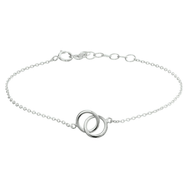 armband rondjes 1,2 mm 16 + 3 cm zilver gerhodineerd