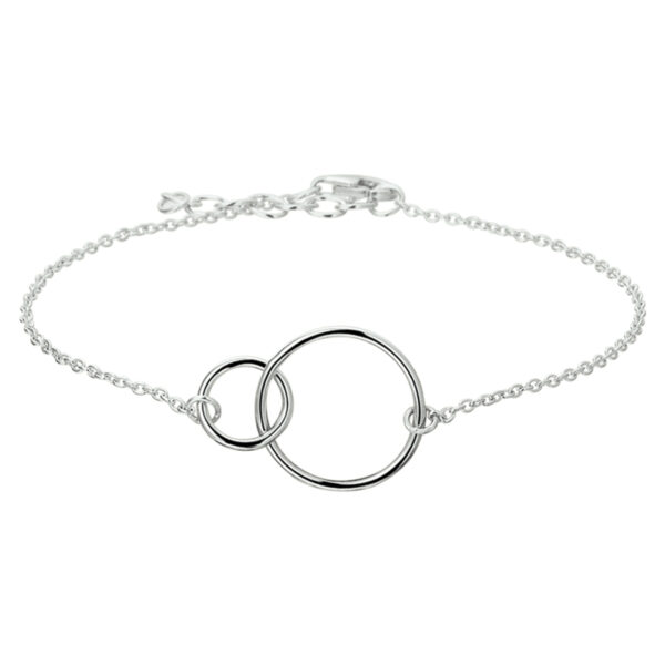 armband rondjes 1,3 mm 16 + 2,5 cm zilver gerhodineerd