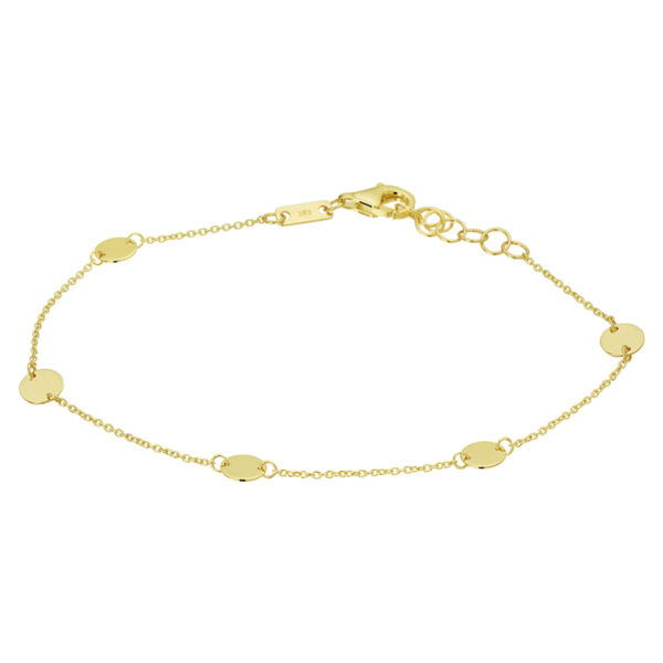 armband rondjes 16,5 - 17,5 - 18,5 cm 14K geelgoud