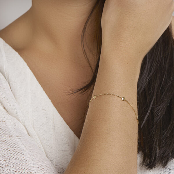 armband rondjes 17 + 2 cm 14K geelgoud - Afbeelding 2