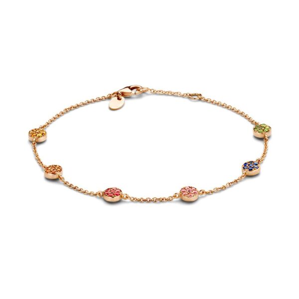Armband roségoud edelsteen
