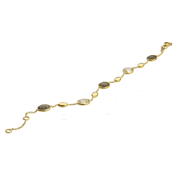 armband rutiel kwarts 17 - 19 cm 18K geelgoud - Afbeelding 4