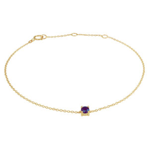 armband saffier 15,5 - 17 - 18,5 cm 14K geelgoud