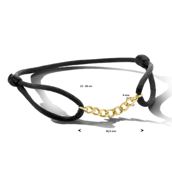 armband satijn zilver verguld (met rubber/nylon/etc) - Afbeelding 2