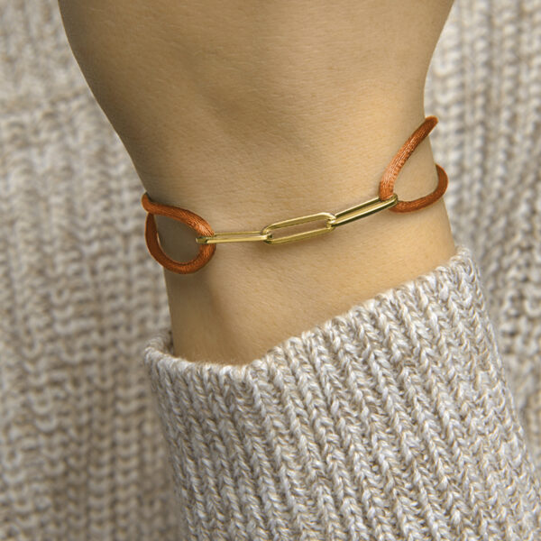 armband satijn zilver verguld (met rubber/nylon/etc) - Afbeelding 2