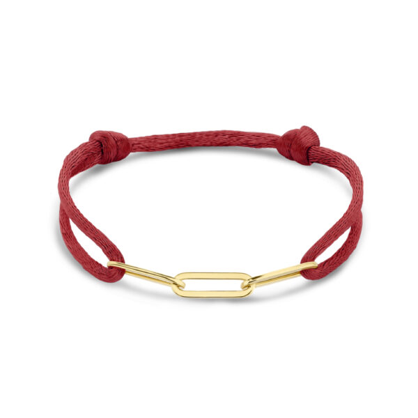 armband satijn zilver verguld (met rubber/nylon/etc)