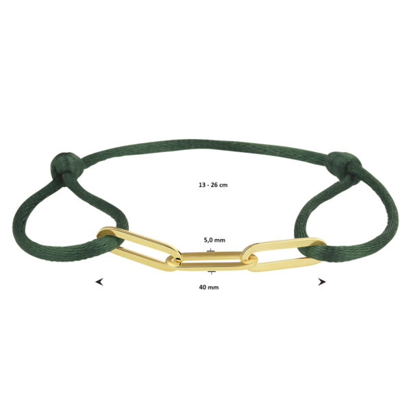 armband satijn zilver verguld (met rubber/nylon/etc) - Afbeelding 3
