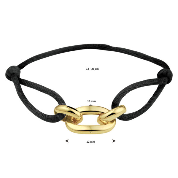 armband satijn zilver verguld (met rubber/nylon/etc) - Afbeelding 3