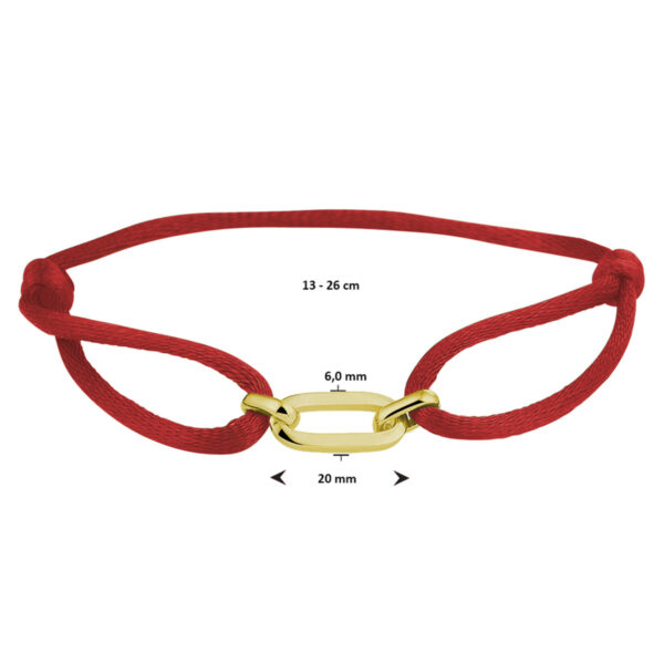 armband satijn zilver verguld (met rubber/nylon/etc) - Afbeelding 3