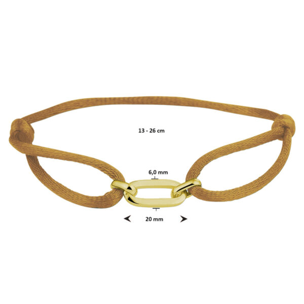armband satijn zilver verguld (met rubber/nylon/etc) - Afbeelding 3