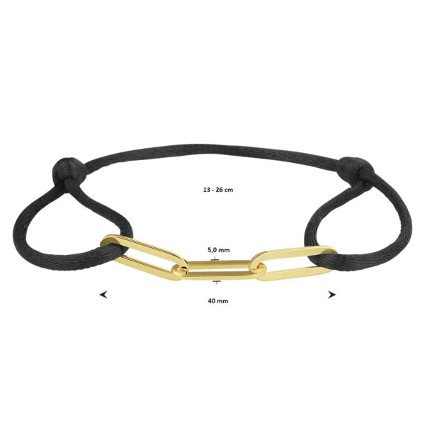 armband satijn zilver verguld (met rubber/nylon/etc) - Afbeelding 3