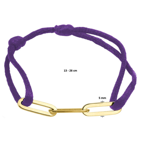 armband satijn zilver verguld (met rubber/nylon/etc) - Afbeelding 3