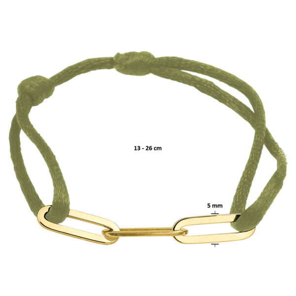 armband satijn zilver verguld (met rubber/nylon/etc) - Afbeelding 3
