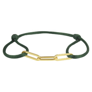 armband satijn zilver verguld (met rubber/nylon/etc)