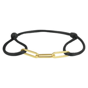 armband satijn zilver verguld (met rubber/nylon/etc)