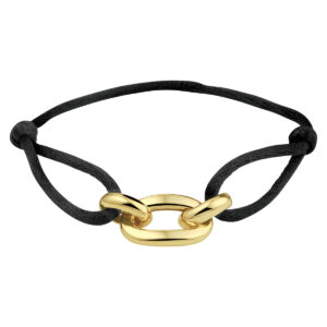 armband satijn zilver verguld (met rubber/nylon/etc)
