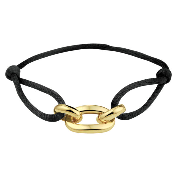 armband satijn zilver verguld (met rubber/nylon/etc)