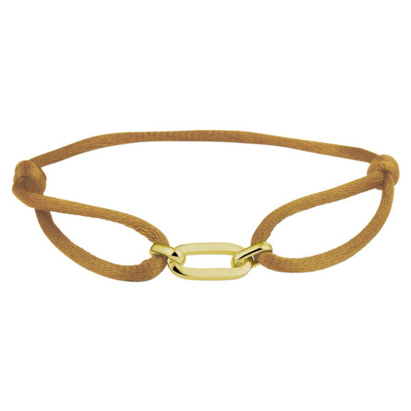 armband satijn zilver verguld (met rubber/nylon/etc)