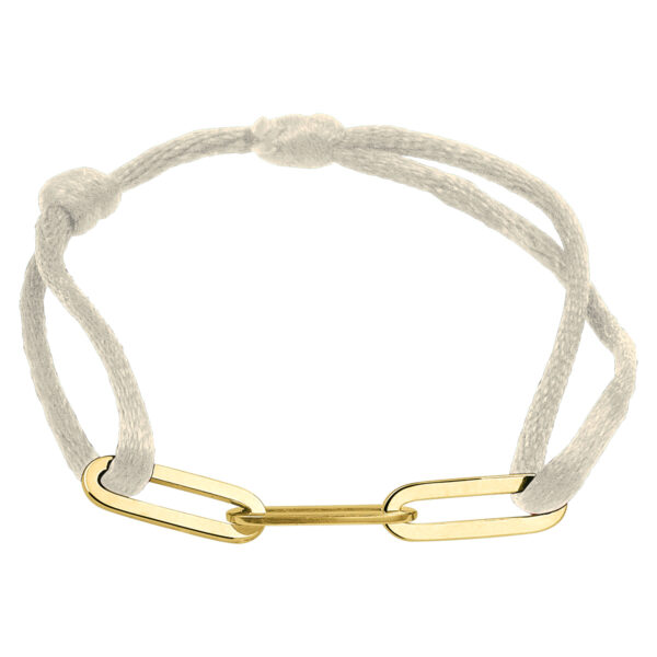 armband satijn zilver verguld (met rubber/nylon/etc)