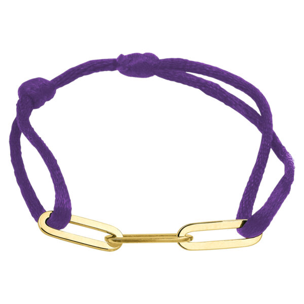 armband satijn zilver verguld (met rubber/nylon/etc)