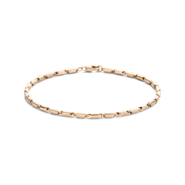 armband staafjes 1,9 mm 19.5 cm 14K roségoud