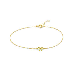 armband strik 16,5 - 17,5 - 18,5 cm 14K geelgoud