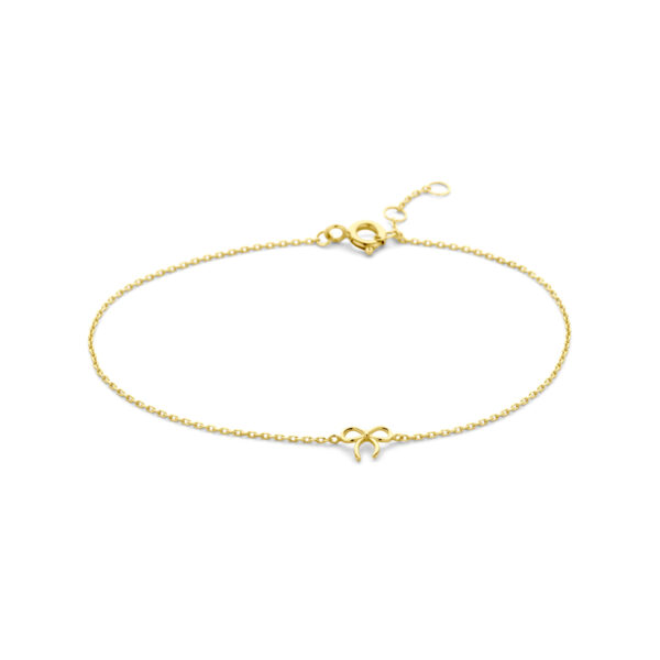 armband strik 16,5 - 17,5 - 18,5 cm 14K geelgoud