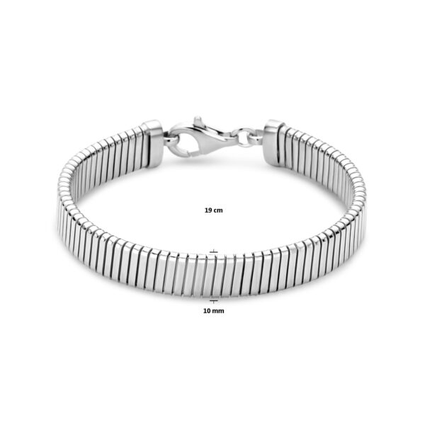 armband tubogas 10,2 mm 19 cm zilver gerhodineerd - Afbeelding 3