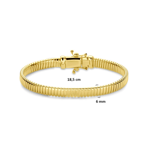 armband tubogas 6 mm 18,5 cm 14K geelgoud - Afbeelding 3