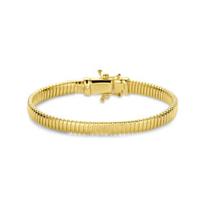 armband tubogas 6 mm 18,5 cm 14K geelgoud