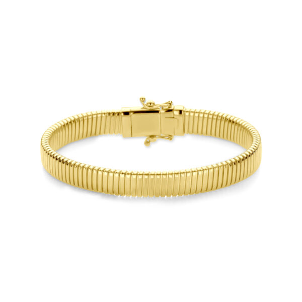 armband tubogas 8 mm 19 cm 14K geelgoud