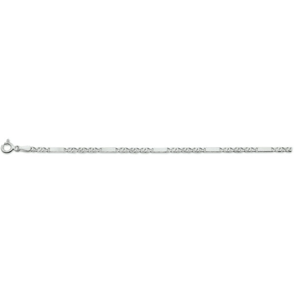 armband valkenoog 2,3 mm zilver gerhodineerd - Afbeelding 2