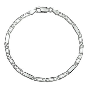armband valkenoog 2,9 mm 18 cm zilver wit