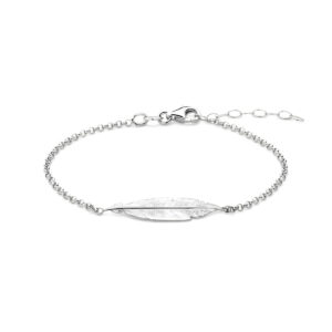 armband veer 16,5 + 2,5 cm zilver gerhodineerd