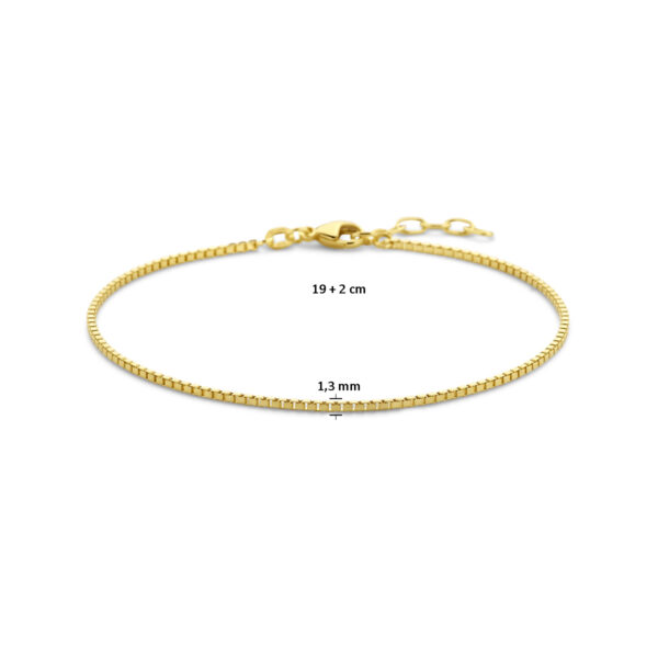 armband venetiaans 1,2 mm 19 + 2 cm (heren lengte) 14K geelgoud - Afbeelding 3