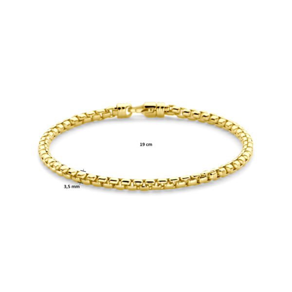 armband venetiaans 3,5 mm 19 cm 14K geelgoud - Afbeelding 3