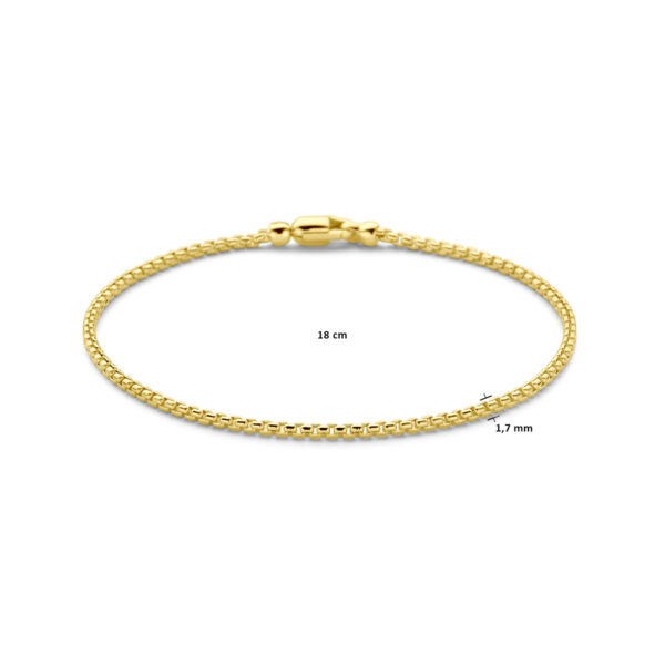 armband venetiaans bol 1,7 mm 18 cm 14K geelgoud - Afbeelding 3