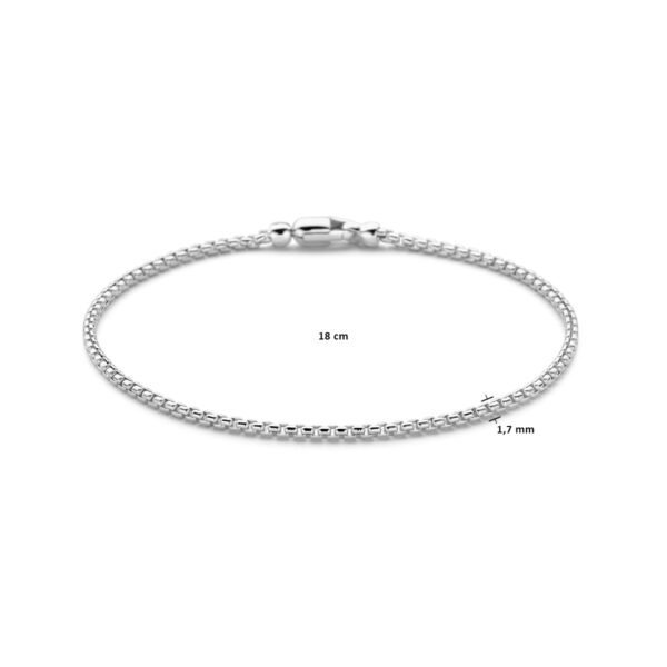 armband venetiaans bol 18 cm 14K witgoud - Afbeelding 4