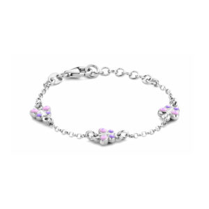 armband vlinders 11 + 2 cm zilver gerhodineerd