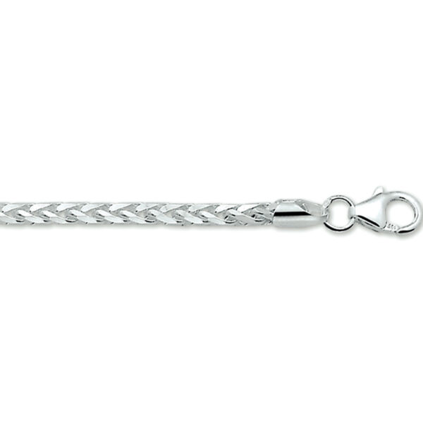 armband vossestaart 3,0 mm 19 cm zilver gerhodineerd