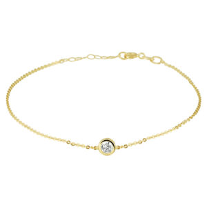 armband zirkonia 1,0 mm 16 + 2 cm 14K geelgoud